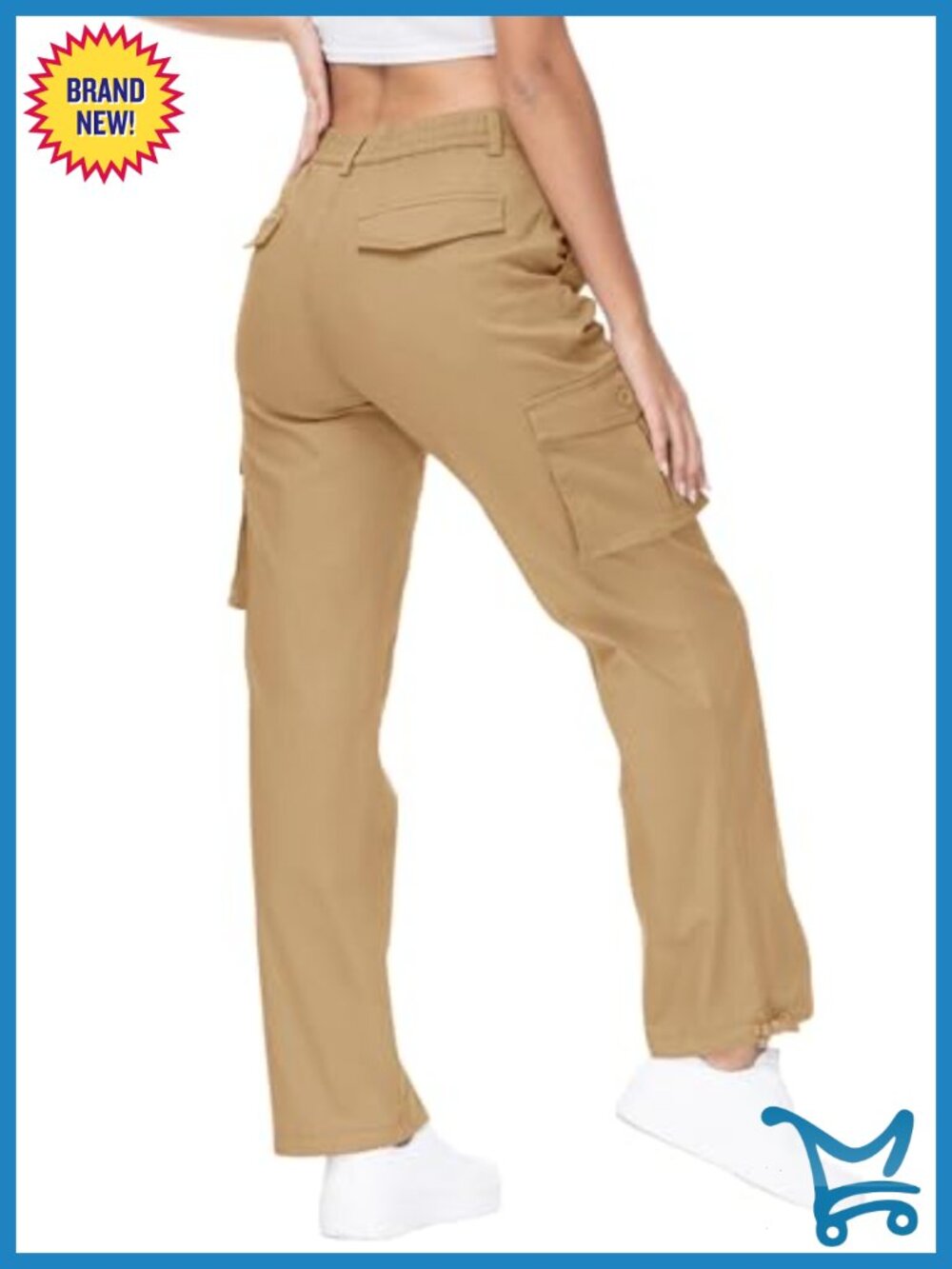 Lightweight Cotton Cargo Hiking Pants with 7 Pockets Ankle Cuffs